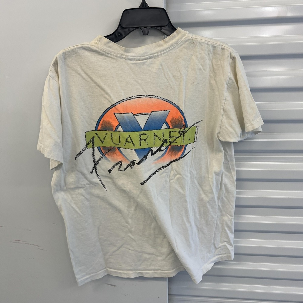 Vintage 1989 Vuarnet France Shirt Mens Large White Logo Graphic Tee Made USA - Picture 3 of 12